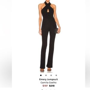 Camila Coelho Black Halter JumpsuitIt. It was only used for a few hours.